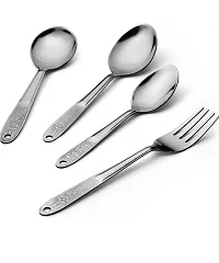 Classic Stainless Steel Cutlery Set With Stand Set Of 24-thumb2