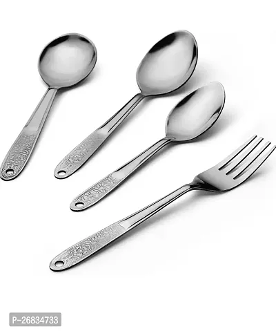 Classic Stainless Steel Cutlery Set With Stand Set Of 24-thumb3