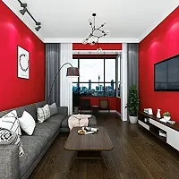 SUPERFAB? Red Matte Contact Paper Waterproof Peel and Stick Wallpaper Roll Waterproof Counter top Contact Paper for Kitchen Cabinets Back Splash Furniture Desk Counter Size 24 inch X 64 inches-thumb1