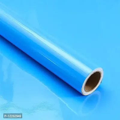 SUPERFAB? Sky Blue Contact Paper Waterproof Peel and Stick Wallpaper Roll Waterproof Countertop Contact Paper for Kitchen Cabinets Backsplash Furniture Desk Counter Size 24 inch X 56 inches-thumb2