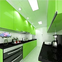 SUPERFAB? Green Glossy Contact Paper Waterproof Peel and Stick Wallpaper Roll Waterproof Countertop Contact Paper for Kitchen Cabinets Backsplash Furniture Desk Counter Size 24inch X 40inches-thumb2