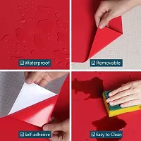 SUPERFAB? Red Matte Contact Paper Waterproof Peel and Stick Wallpaper Roll Waterproof Counter top Contact Paper for Kitchen Cabinets Back Splash Furniture Desk Counter Size 24 inch X 64 inches-thumb3