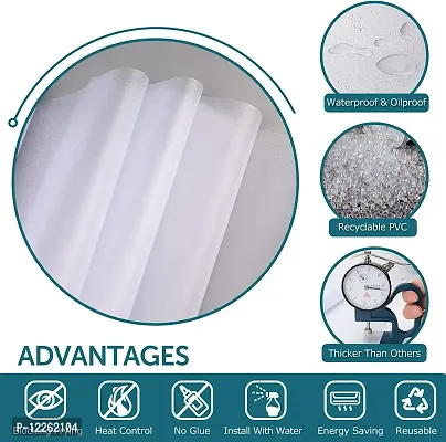 SUPERFAB? Frosted Window Privacy Film - Non Adhesive Static Cling Glass Stickers Sun UV Blocking Heat Control Door Covering Decals for Home Office Size 24inch X 67inch-thumb2