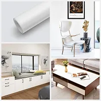 SUPERFAB? White Matte Contact Paper Waterproof Peel and Stick Wallpaper Roll Waterproof Countertop Contact Paper for Kitchen Cabinets Backsplash Furniture Desk Counter Size 24 inch X 66 inches-thumb3