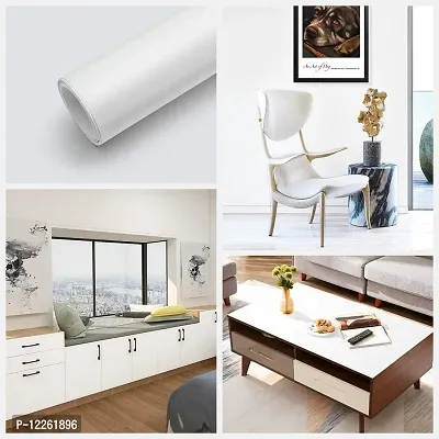 SUPERFAB? White Matte Contact Paper Waterproof Peel and Stick Wallpaper Roll Waterproof Countertop Contact Paper for Kitchen Cabinets Backsplash Furniture Desk Counter Size 24 inch X 66 inches-thumb4