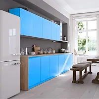 SUPERFAB? Sky Blue Contact Paper Waterproof Peel and Stick Wallpaper Roll Waterproof Countertop Contact Paper for Kitchen Cabinets Backsplash Furniture Desk Counter Size 24 inch X 56 inches-thumb2