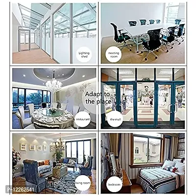 SUPERFAB? Privacy Window Film Frosted Glass Film Static Cling Glass Film No Glue Anti-UV Window Sticker Non Adhesive for Privacy Office Meeting Room Bathroom Living Room-thumb5