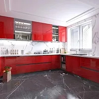 SUPERFAB? Red Glossy Contact Paper Waterproof Peel and Stick Wallpaper Roll Waterproof Countertop Contact Paper for Kitchen Cabinets Backsplash Furniture Desk Counter Size 24 inch X 54 inches-thumb2