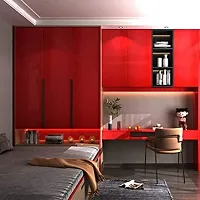 SUPERFAB? Red Glossy Contact Paper Waterproof Peel and Stick Wallpaper Roll Waterproof Countertop Contact Paper for Kitchen Cabinets Backsplash Furniture Desk Counter Size 24 inch X 54 inches-thumb4