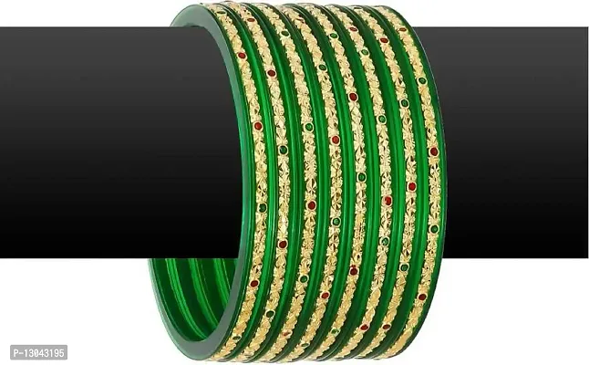 CIJ Nx Chintamani Plastic Gold Plated Bangle Set-thumb2