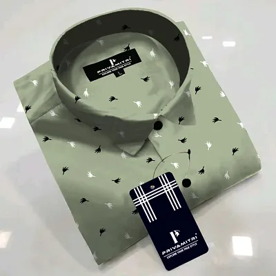 Classic Cotton Blend Printed Casual Shirts for Men