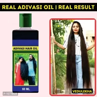.Adivasi Visvambri Pure Ayurvedic Hair Treatment Herbal Hair oil for Men and Women for Hair Growth 60ml with Goodness of Bhringraj and Loki, Oil Hair, Adiwasi hair oil pack 1
