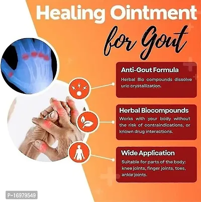 Portable Gout Ointment Herbal Toe Knee  HERBAL GOUT  Joint Pain Relief Massage Cream New - 100 GRAM-thumb2