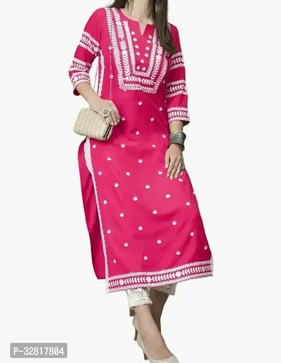 Elegant Pink Cotton Blend Self Pattern A-Line Kurta Bottom Set For Women-thumb0