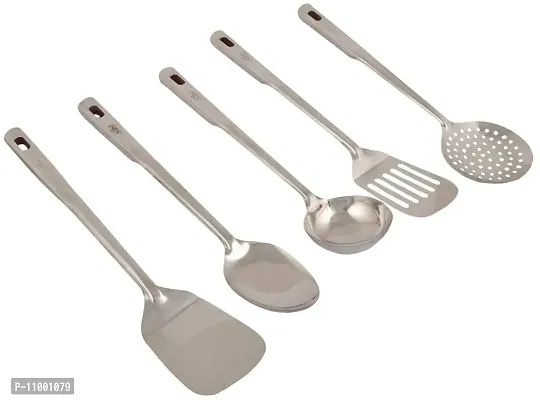 New Trend Stainless Steel American Kitchen Tool Set of 5 Kitchen Cooking & Serving Spoons-thumb0
