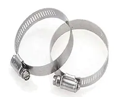 New Trend Stainless Steel Gas Pipe clamp Adjustable Gas Pipe Hose Pipe Clamps 2pcs Pack (Safety Clips)-thumb1