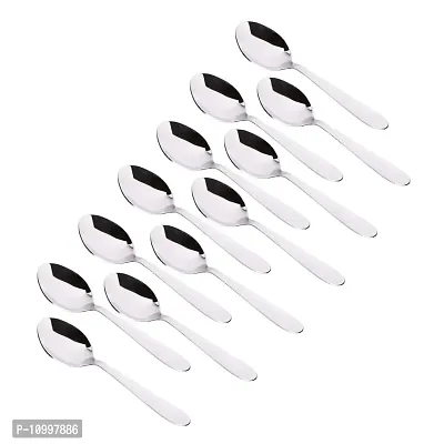 New Trend Stainless Steel Tea Spoon, 12-Pieces, Sigma, 17 Gauge, Silver-thumb0