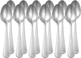 New Trend. Stainless Steel Dinner Spoons with Pearled Edge, Set of 12-thumb2