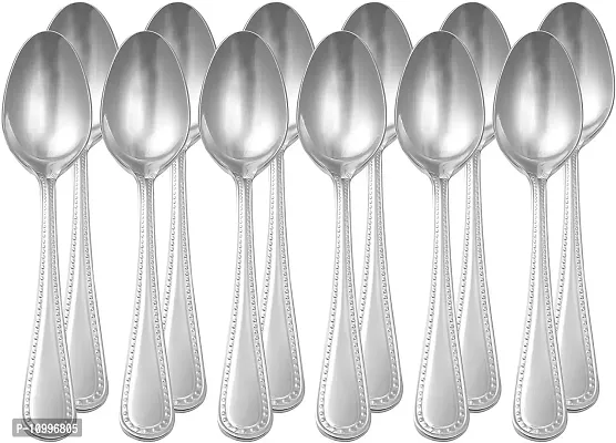 New Trend. Stainless Steel Dinner Spoons with Pearled Edge, Set of 12-thumb3