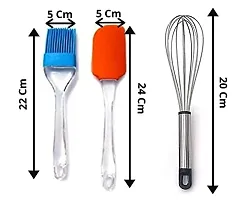 New Trend Silicone Non-Stick Spatula & Pasty Brush for Cooking, Baking, Cake (Multicolor)-thumb1