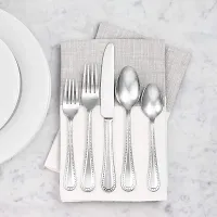 New Trend. Stainless Steel Dinner Spoons with Pearled Edge, Set of 12-thumb3