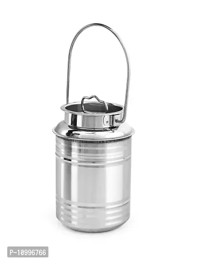 King International Stainless Steel Milk Container, 2 litres, Silver