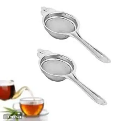 New Trend Single Net Strainer/Chalni with Long Handle for Tea & Coffee - Pack of 3-thumb3