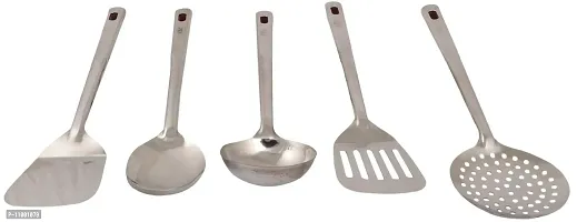 New Trend Stainless Steel American Kitchen Tool Set of 5 Kitchen Cooking & Serving Spoons-thumb4