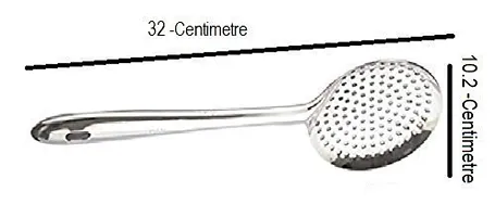 New Trend Stainless Steel Kitchen Cooking & Serving Spoons Set of 3-thumb2