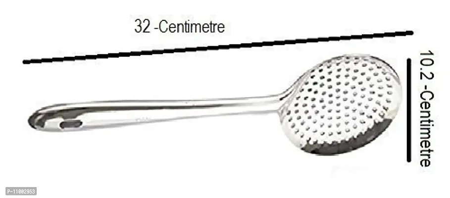 New Trend Stainless Steel Kitchen Cooking & Serving Spoons Set of 3-thumb3