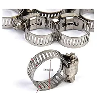 New Trend Stainless Steel Gas Pipe clamp Adjustable Gas Pipe Hose Pipe Clamps 2pcs Pack (Safety Clips)-thumb3