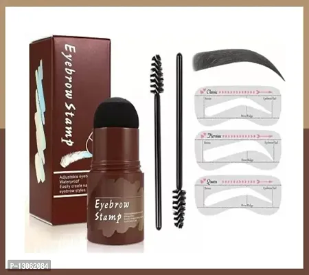 FEXME Eyebrow Stamp Shaping kit and Eyebrow Stencil Kit - Eyebrow powder stamp Mackup With 10 Reuseable Eyebrow Stamp Stencils Kit and 2 Eyebrow Brushes, Long-lasting, Waterproof Eyebrow Makeup kit-thumb0