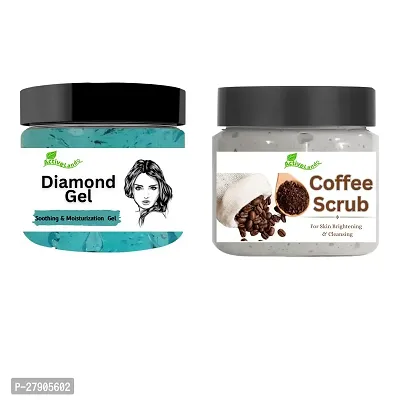Dimond gel and Coffee Scrub for skin 100 gm each