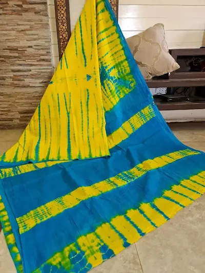Trendy Cotton Printed Mulmul Saree with Blouse piece