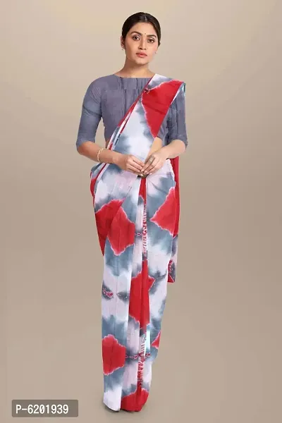 Attractive Cotton Printed Ikat Saree with Blouse piece