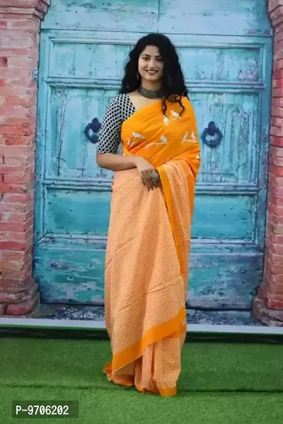 Beautiful Cotton Mulmul Saree with Blouse piece