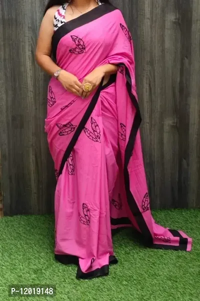 Classic Cotton Printed Saree with Blouse piece