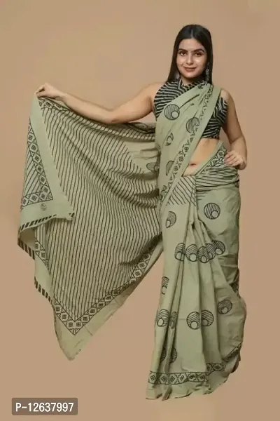 Classic Printed Saree with Blouse piece-thumb0