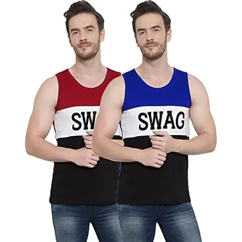 DIWAZZO Mens Cotton Vest Crafted with Bio Washed Cotton Pack of 2