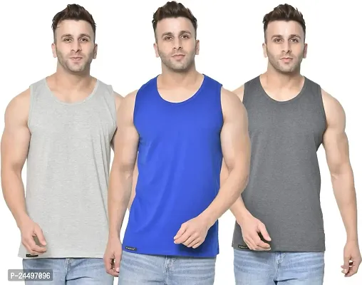 DIWAZZO Mens Cotton Vest Crafted with Bio Washed Cotton- Pack of 3