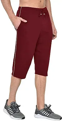 DIWAZZO Solid Men Three Fourths Track Pant for Men and Boys-thumb2