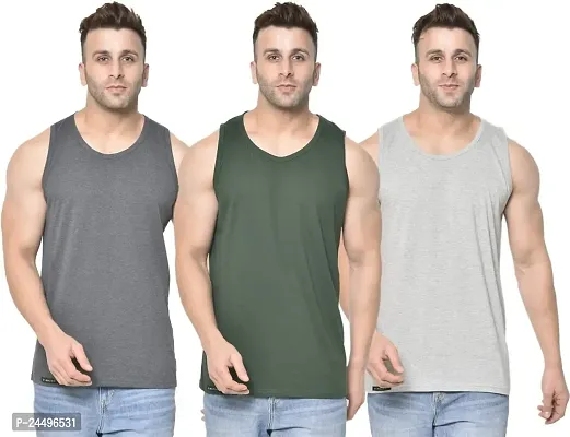 DIWAZZO Mens Cotton Vest Crafted with Bio Washed Cotton