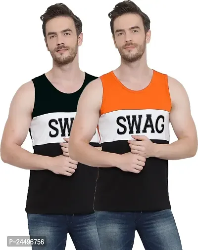 DIWAZZO Mens Cotton Vest Crafted with Bio Washed Cotton Pack of 2