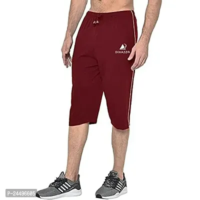 DIWAZZO Solid Men Three Fourths Track Pant for Men and Boys-thumb3