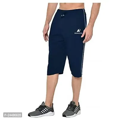 DIWAZZO Solid Men Three Fourths Track Pant for Men and Boys-thumb2