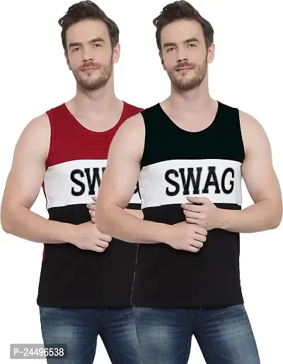 DIWAZZO Mens Cotton Vest Crafted with Bio Washed Cotton Pack of 2