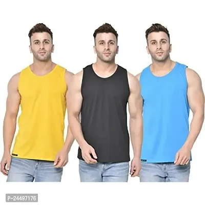 DIWAZZO Mens Cotton Vest Crafted with Bio Washed Cotton- Pack of 3