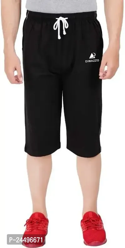 DIWAZZO Solid Men Three Fourths Track Pant for Men and Boys-thumb4