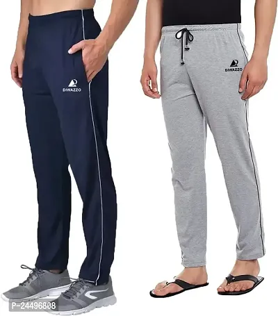 DIWAZZO Regular Solid Track Pants for Men and Boys-thumb0