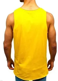 DIWAZZO New Cotton Printed Blend Fabric Gym Vest (Pack of 3) (Medium, Yellow::Black::Yellow)-thumb1